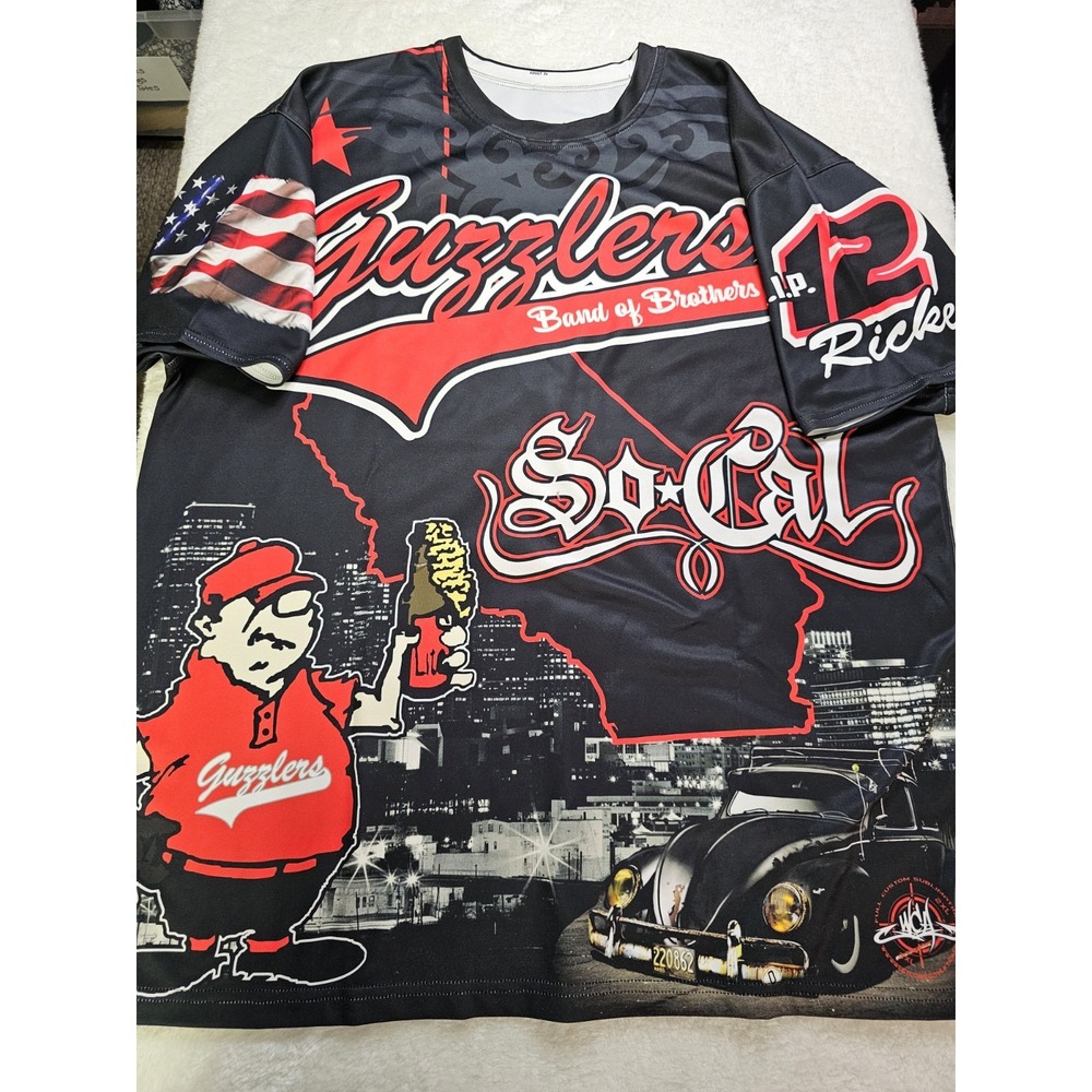 Guzzlers SoCal Team Jersey #18 Fast Pitch Team Streetwear Mens 2XL Armed Service